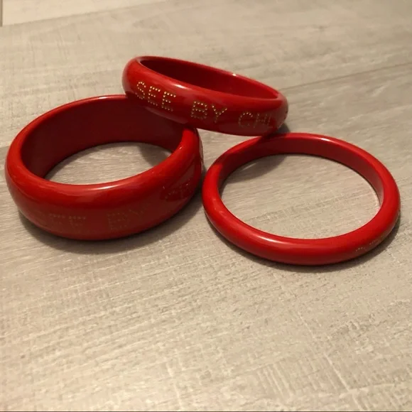 See By Chloe Red Bangle Bracelet See by Chloé Orange in Plastic - 44196405 main image 3